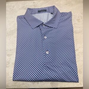 Turtleson Lavender, Aqua and White Patterned Polo Shirt